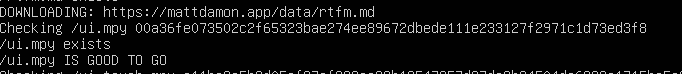 Terminal output showing asset download progress during provisioning